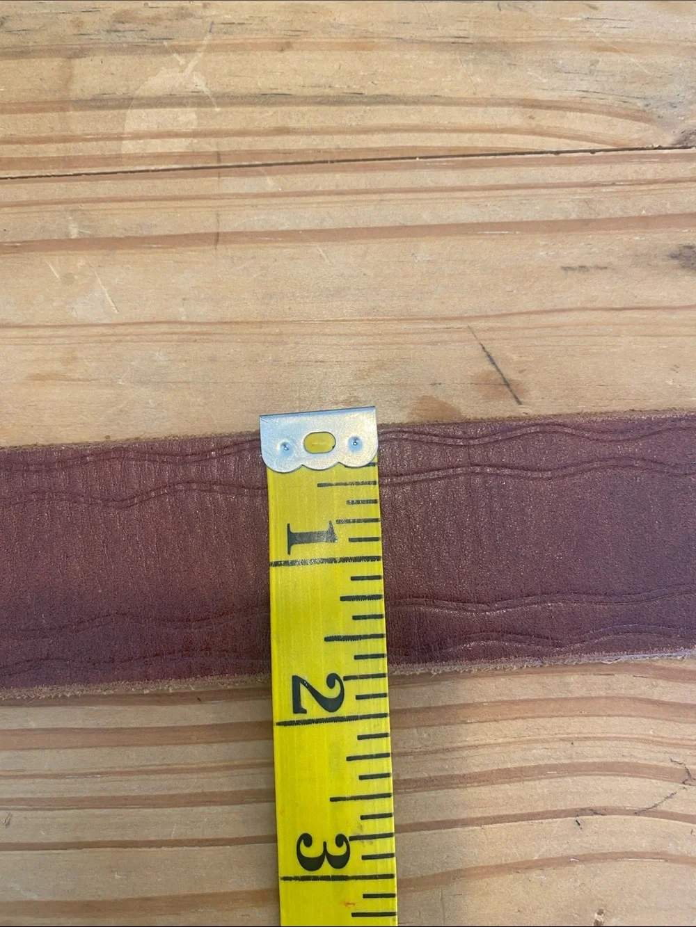 Lucky Brand Brown Leather Triple-Prong Belt with Brass-Tone Buckle